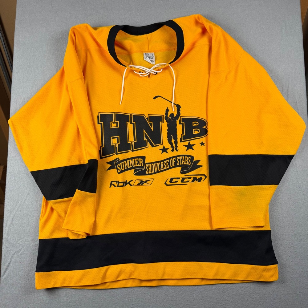 CCM HNB Summer Showcase of Stars Hockey Jersey Yellow Black Mens XL #2